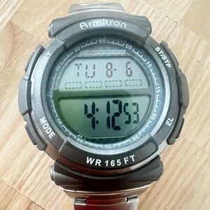 Armitron all sport chronograph digital sport watch NEW BATTERY